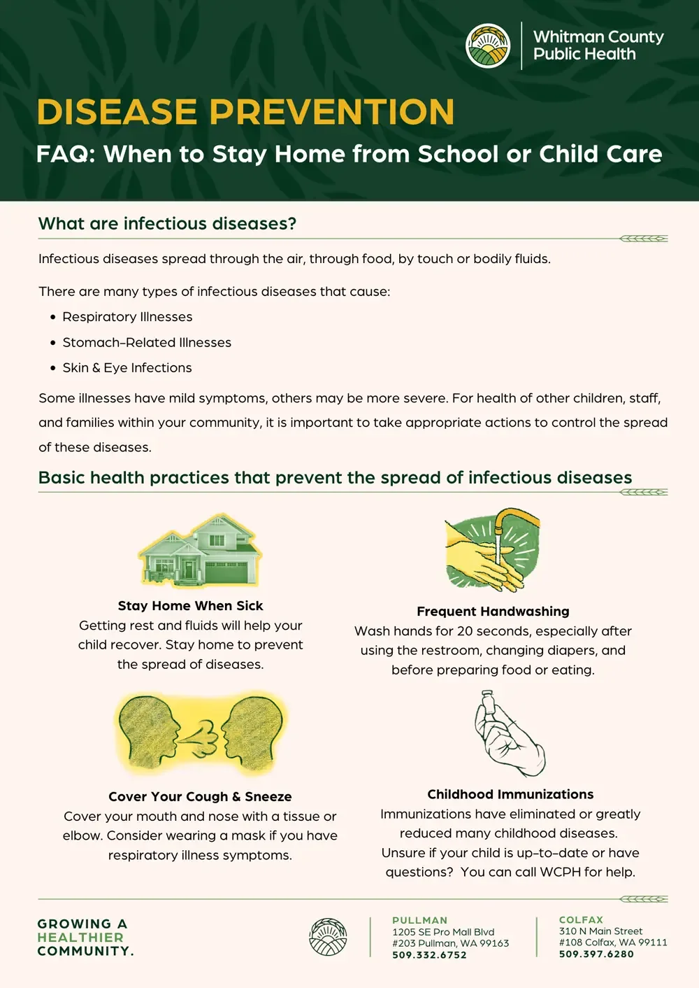 Disease prevention fact sheet page 1